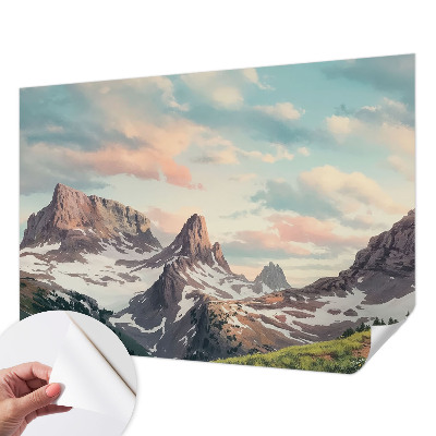 Samoljepljiva fototapeta za dnevni boravak s motívom planinske panorame