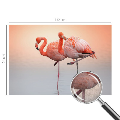 Samoljepljiva fototapeta za dnevni boravak Nježni flamingosi