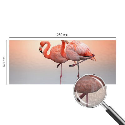 Samoljepljiva fototapeta za dnevni boravak Nježni flamingosi