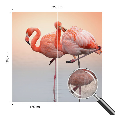 Samoljepljiva fototapeta za dnevni boravak Nježni flamingosi