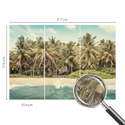 Samoljepljiva fototapeta za spavaću sobu s motivom tropske plaže