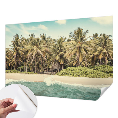 Samoljepljiva fototapeta za spavaću sobu s motivom tropske plaže