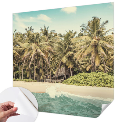 Samoljepljiva fototapeta za spavaću sobu s motivom tropske plaže