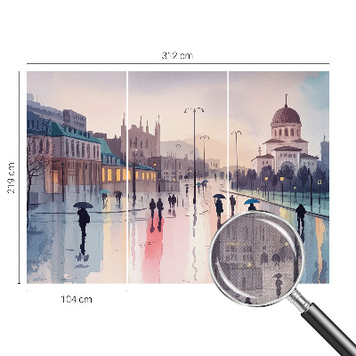 Samoljepljiva foto tapeta s motivom kišne šetnje