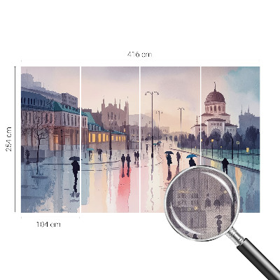 Samoljepljiva foto tapeta s motivom kišne šetnje