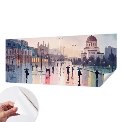 Samoljepljiva foto tapeta s motivom kišne šetnje