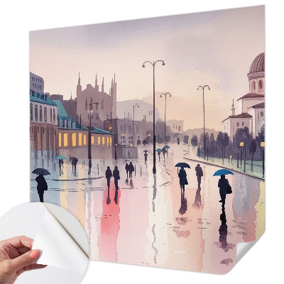 Samoljepljiva foto tapeta s motivom kišne šetnje