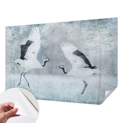 Foto tapeta za dječju sobu s uzorkom skladnih ždralova