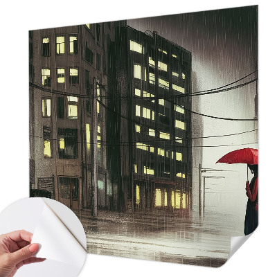 Fototapeta s motivom kišnog grada