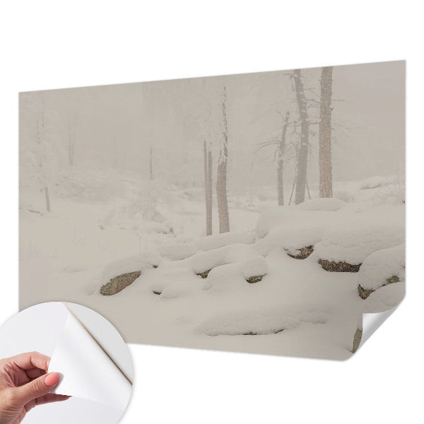 Samoljepljiva foto tapeta Snježna šuma
