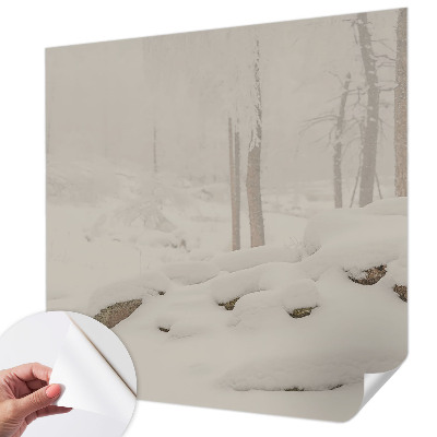 Samoljepljiva foto tapeta Snježna šuma