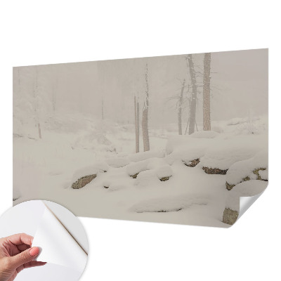 Samoljepljiva foto tapeta Snježna šuma