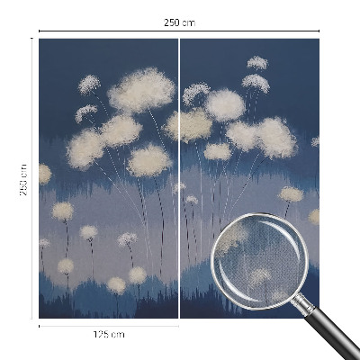 Dječja fototapeta s motivom bijelih maslačaka