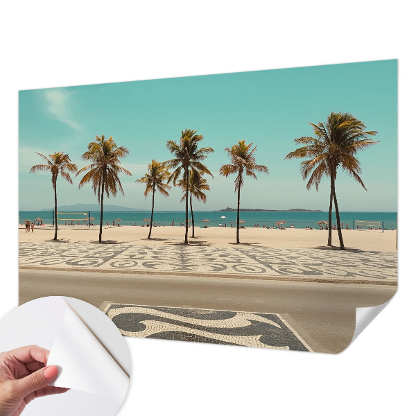 Samoljepljiva fototapeta za dnevni boravak Plaža s palmama