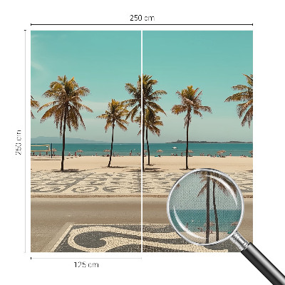 Samoljepljiva fototapeta za dnevni boravak Plaža s palmama