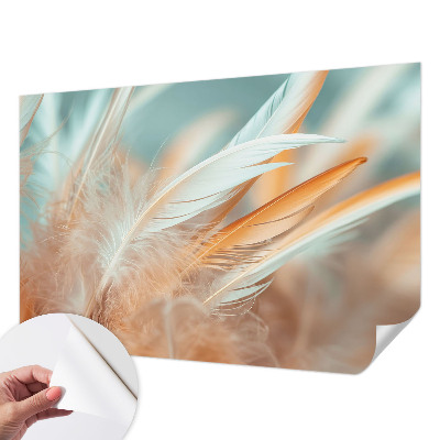 Fototapeta za dječju sobu s motivom nježnog perja