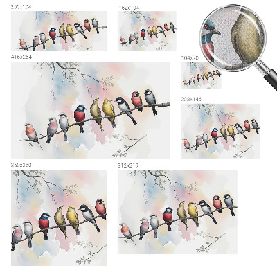 Samoljepljiva fototapeta za dnevni boravak Ptice na grani