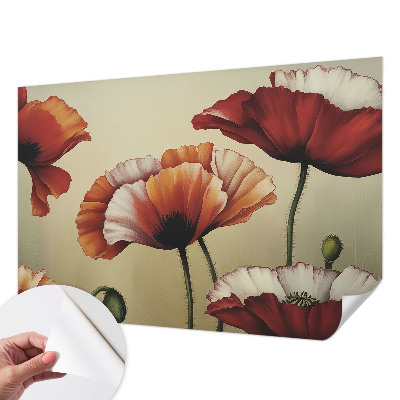 Fototapeta za dječju sobu s motivom veselih makova