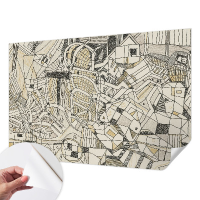 Samoljepljiva fototapeta za dnevni boravak s motivom geometrijske apstrakcije