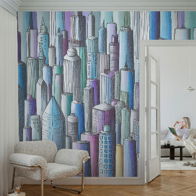 Samoljepljiva fototapeta s motivom gradskih nebodera