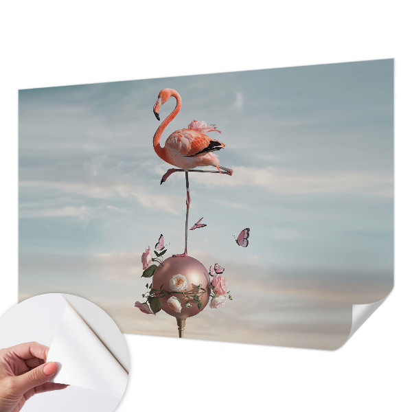 Foto tapeta za dječju sobu s motivom elegantnog flaminga