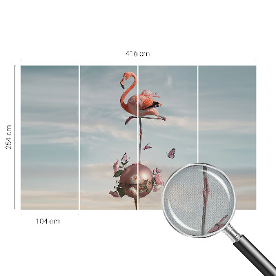 Foto tapeta za dječju sobu s motivom elegantnog flaminga