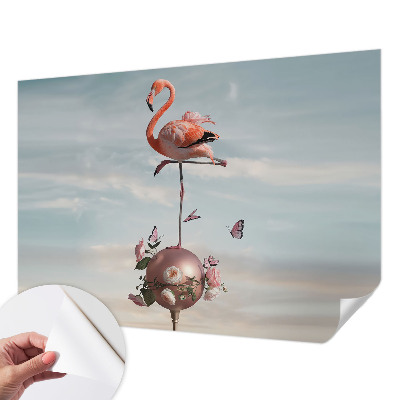 Foto tapeta za dječju sobu s motivom elegantnog flaminga