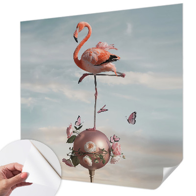 Foto tapeta za dječju sobu s motivom elegantnog flaminga
