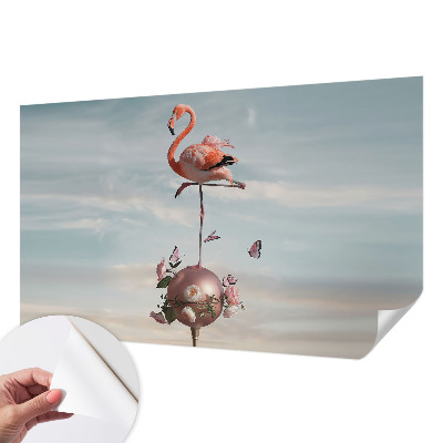 Foto tapeta za dječju sobu s motivom elegantnog flaminga