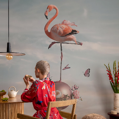 Foto tapeta za dječju sobu s motivom elegantnog flaminga