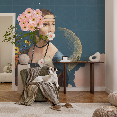 Foto tapeta s cvjetnim motivom u elegantnom dizajnu