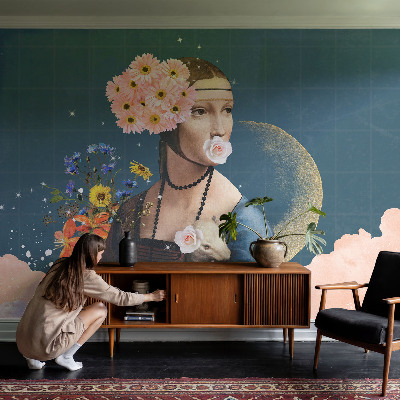 Foto tapeta s cvjetnim motivom u elegantnom dizajnu