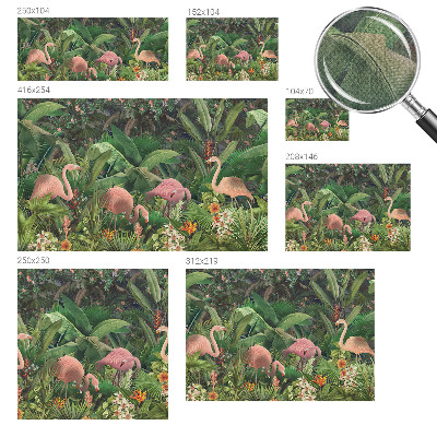 Samoljepljiva fototapeta za dnevni boravak Ružičasti flamingosi