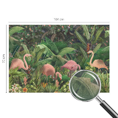 Samoljepljiva fototapeta za dnevni boravak Ružičasti flamingosi