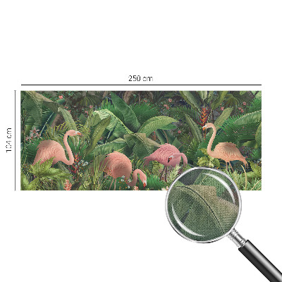 Samoljepljiva fototapeta za dnevni boravak Ružičasti flamingosi