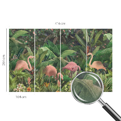Samoljepljiva fototapeta za dnevni boravak Ružičasti flamingosi
