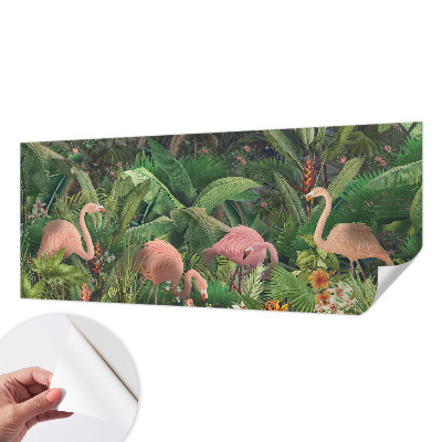 Samoljepljiva fototapeta za dnevni boravak Ružičasti flamingosi