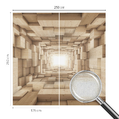 Samoljepljiva fototapeta za spavaću sobu Drveni tunel