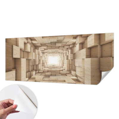 Samoljepljiva fototapeta za spavaću sobu Drveni tunel