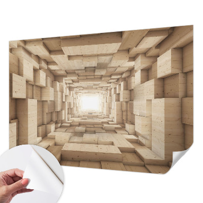 Samoljepljiva fototapeta za spavaću sobu Drveni tunel
