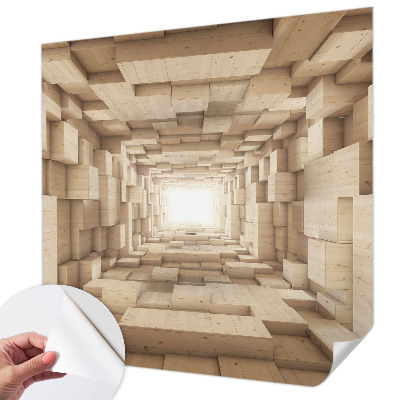 Samoljepljiva fototapeta za spavaću sobu Drveni tunel