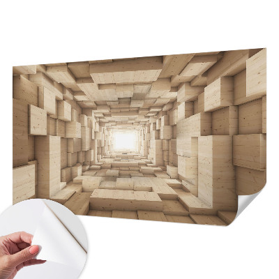 Samoljepljiva fototapeta za spavaću sobu Drveni tunel