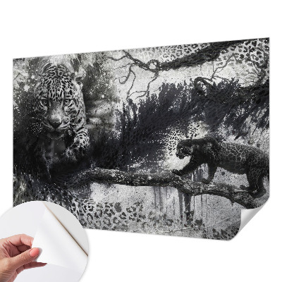 Samoljepljiva fototapeta za dnevni boravak Apstraktni leopardi