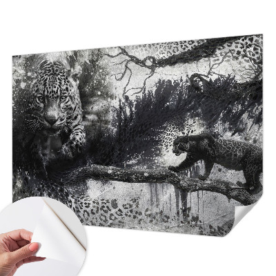 Samoljepljiva fototapeta za dnevni boravak Apstraktni leopardi