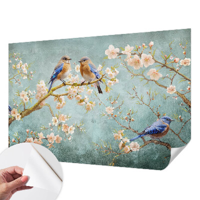 Foto tapeta za dječju sobu s motivom proljetnih ptica
