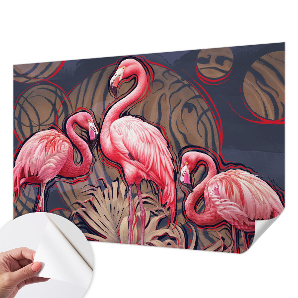 Samoljepljiva foto tapeta Ružičasti flamingosi