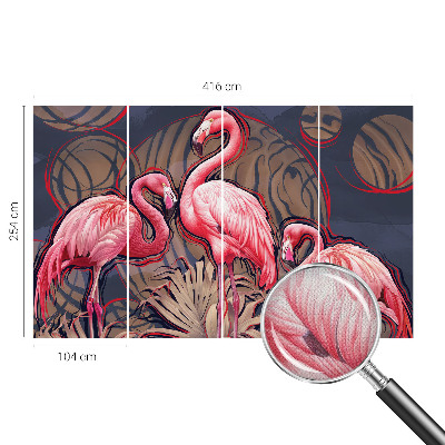 Samoljepljiva foto tapeta Ružičasti flamingosi