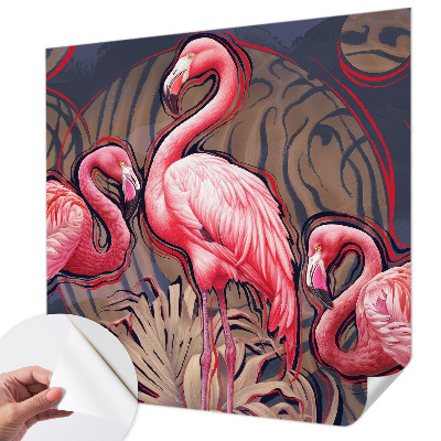 Samoljepljiva foto tapeta Ružičasti flamingosi