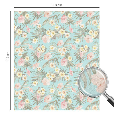 Mliječna folija za staklo vitraj Tropski uzorak