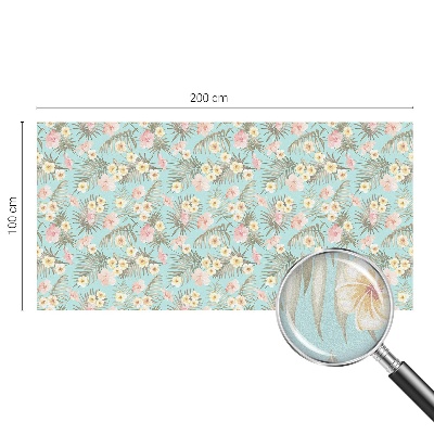 Mliječna folija za staklo vitraj Tropski uzorak